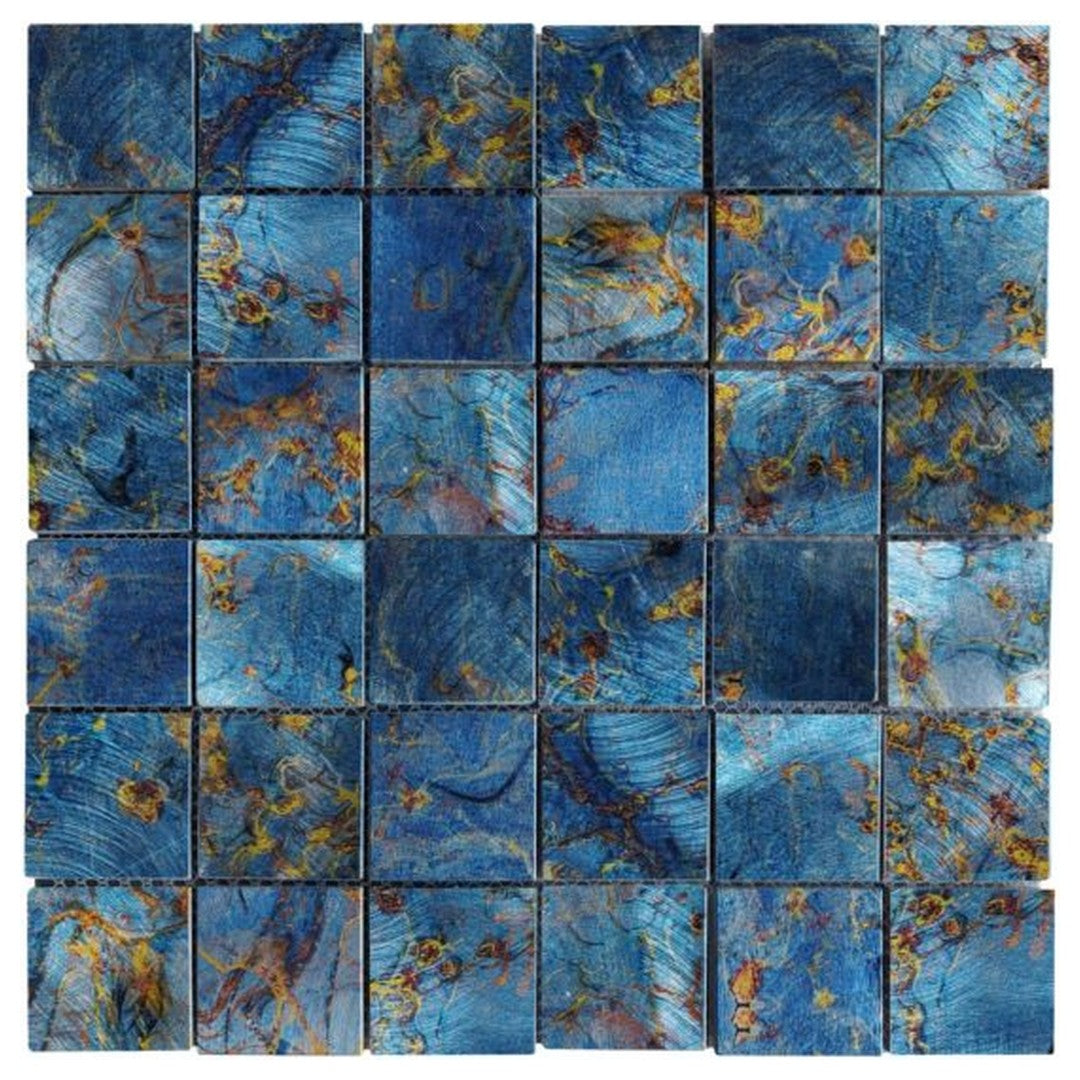 Qualis Ceramica Chelsea 12" x 12" Aluminum 2" Mix Mosaic