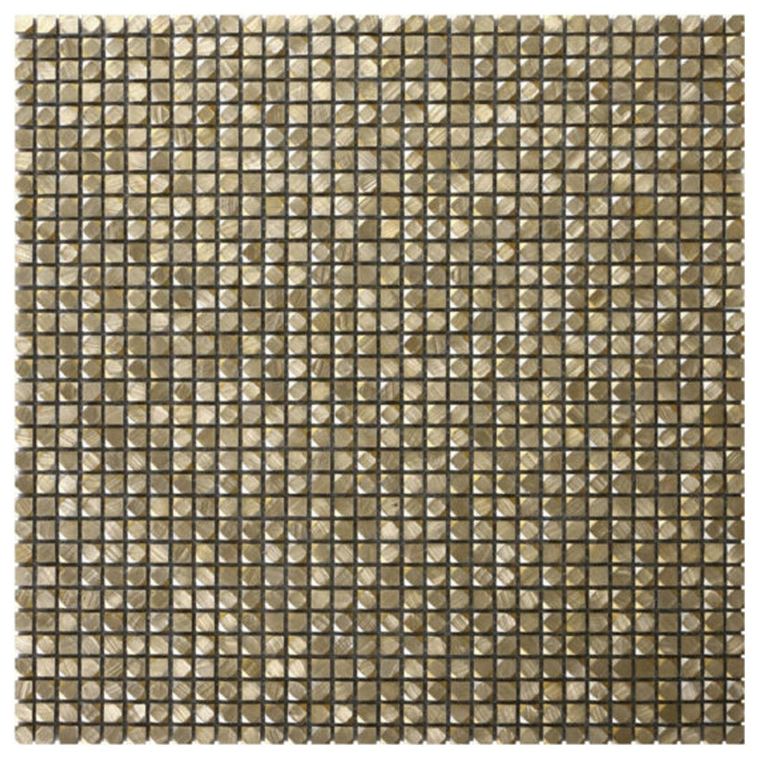Qualis Ceramica Chelsea 12" x 12" Metal Mini Hex Aluminum Mosaic