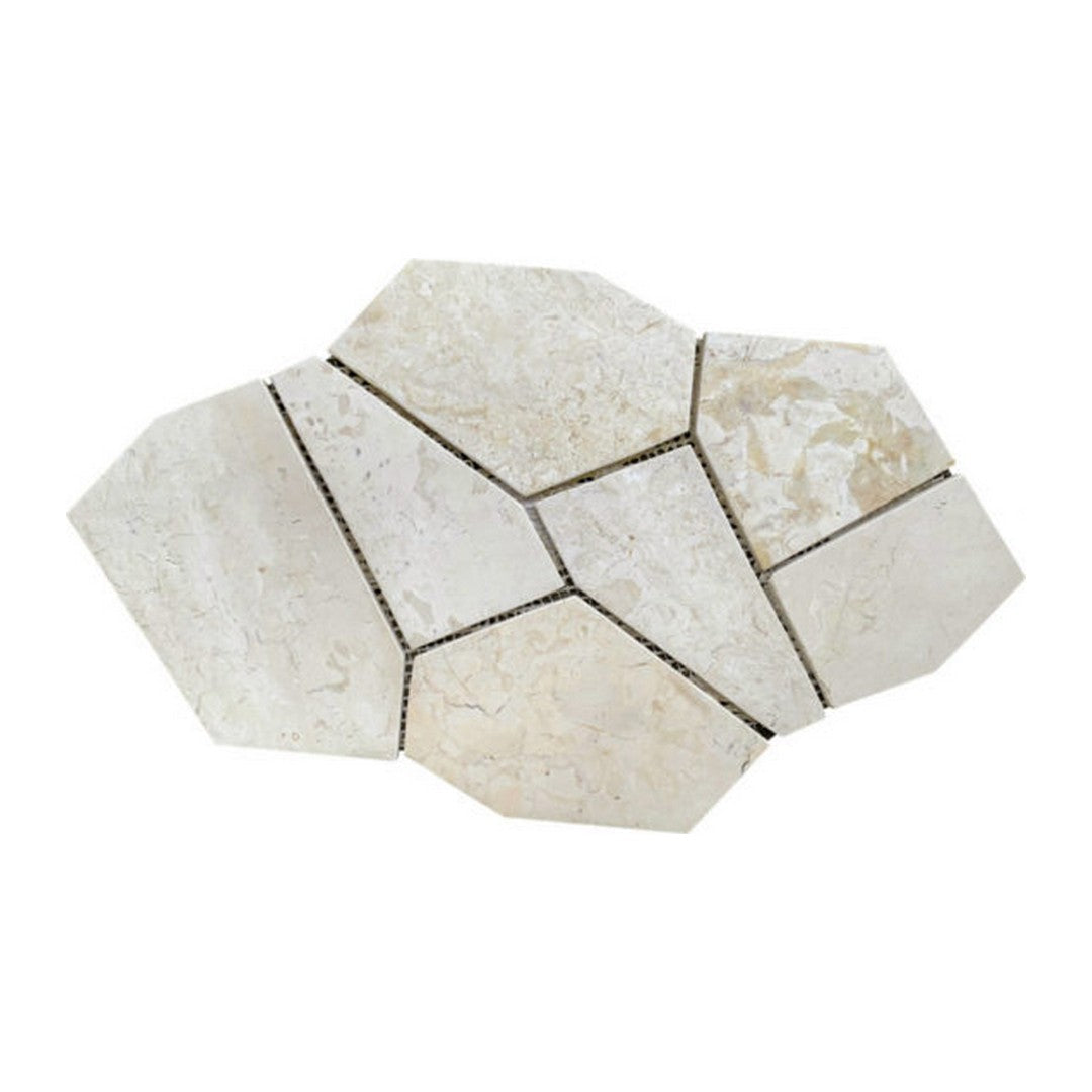 Qualis Ceramica Chelsea 12" x 12" Natural Stone Opus Marble Meshed Mounted Mosaic