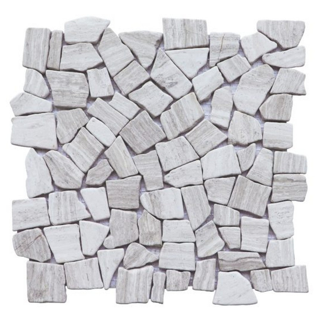 Qualis Ceramica Chelsea 12" x 12" Matte Natural Stone Limestone Mini Opus Mosaic