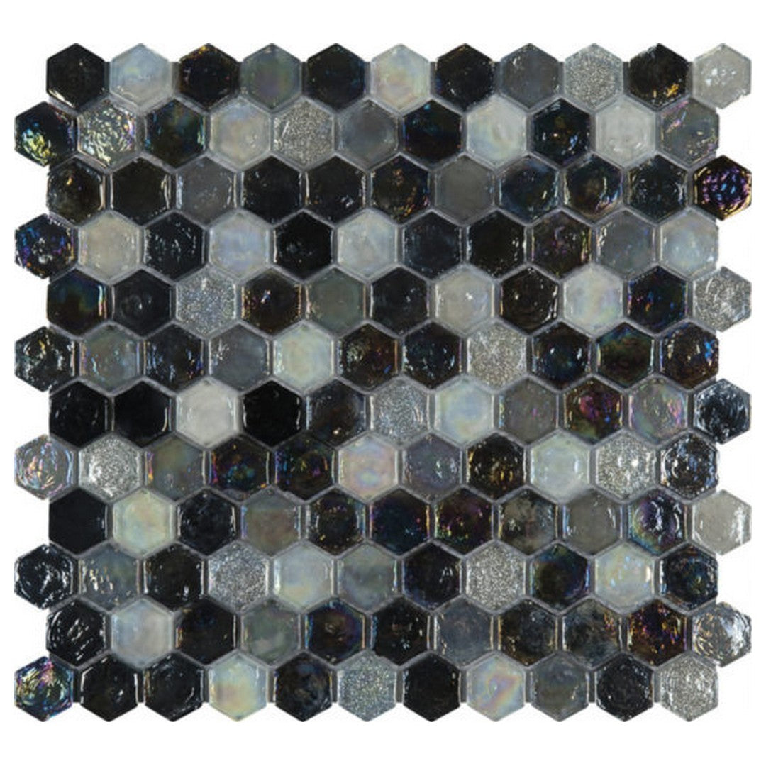 QC Chelsea 12" x 12" Glass Hex Mosaic