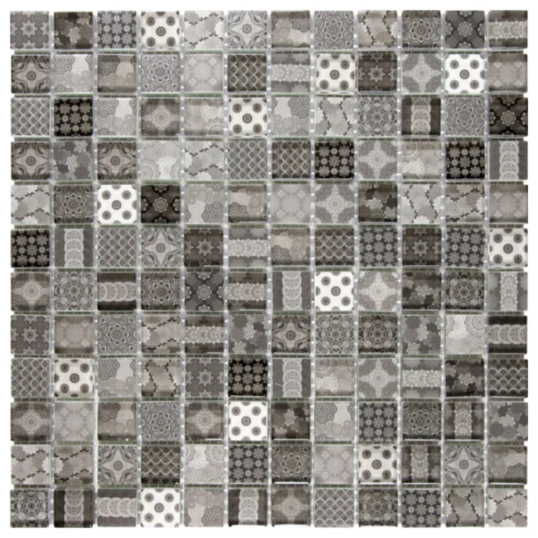 QC Chelsea 11.8" x 11.8" Glossyy Glass Classic Decor Mosaic