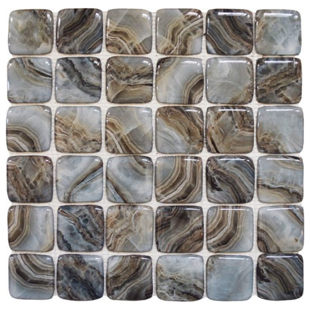 QC Chelsea 12" x 12" Glass Marble Pattern Mix Mosaic