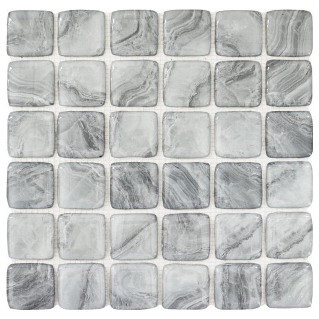QC Chelsea 12" x 12" Glass Marble Pattern Mix Mosaic