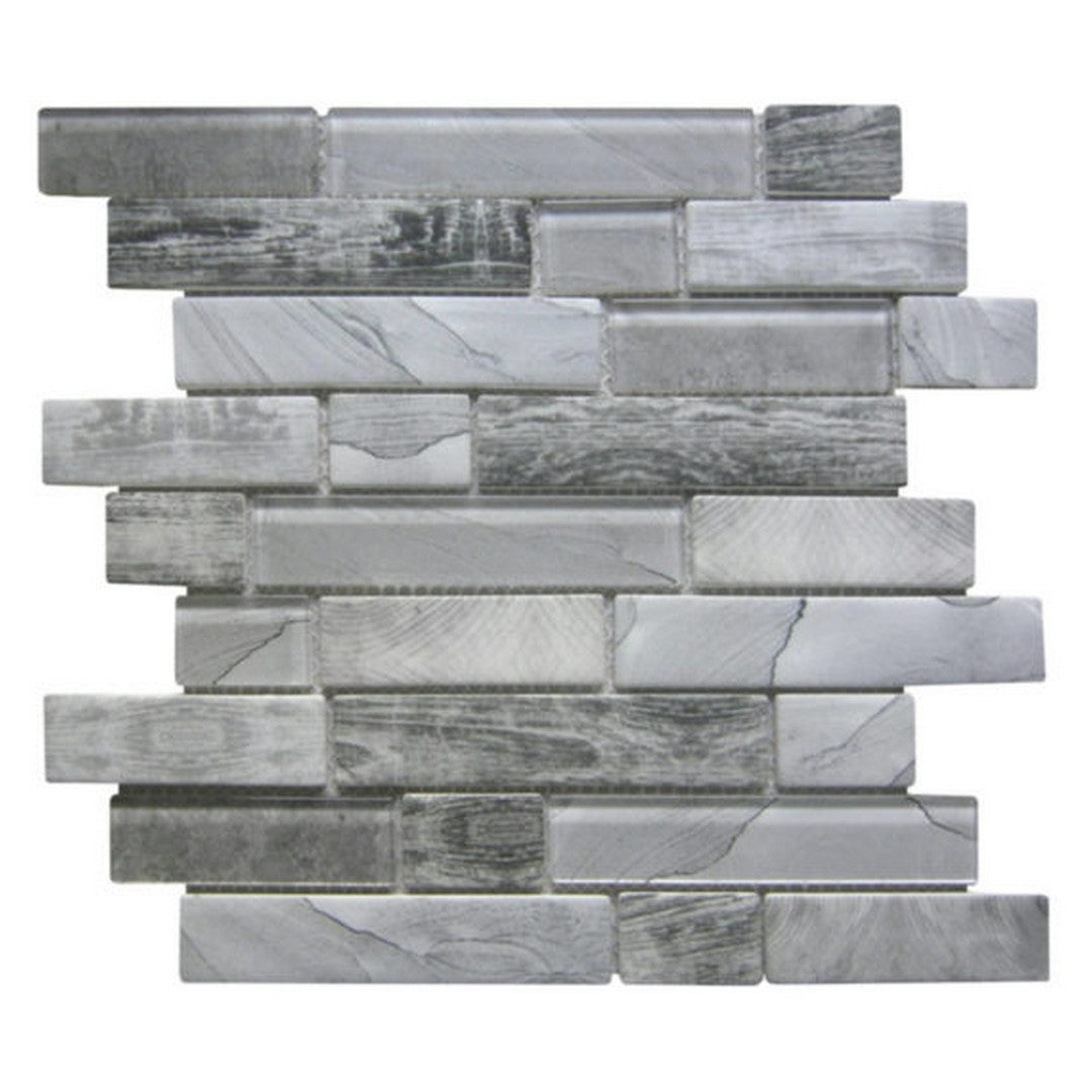 Qualis Ceramica Chelsea 12" x 12" Mixed Material Recycled Glass Mosaic