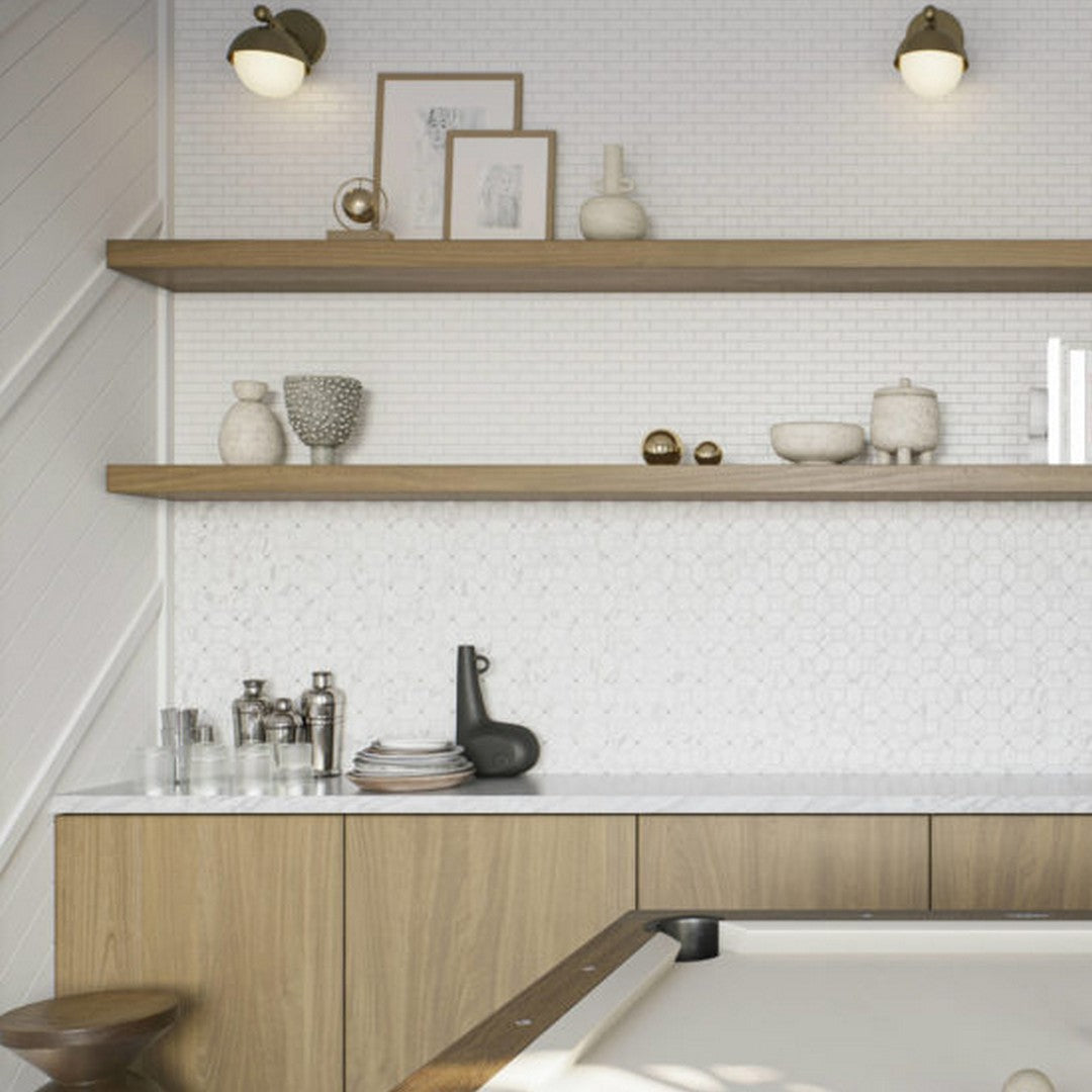 Qualis-Ceramica-Hamptons-11-x-11-Porcelain-Offset-Daisy-Wall-Mosaic-Offset-Daisy