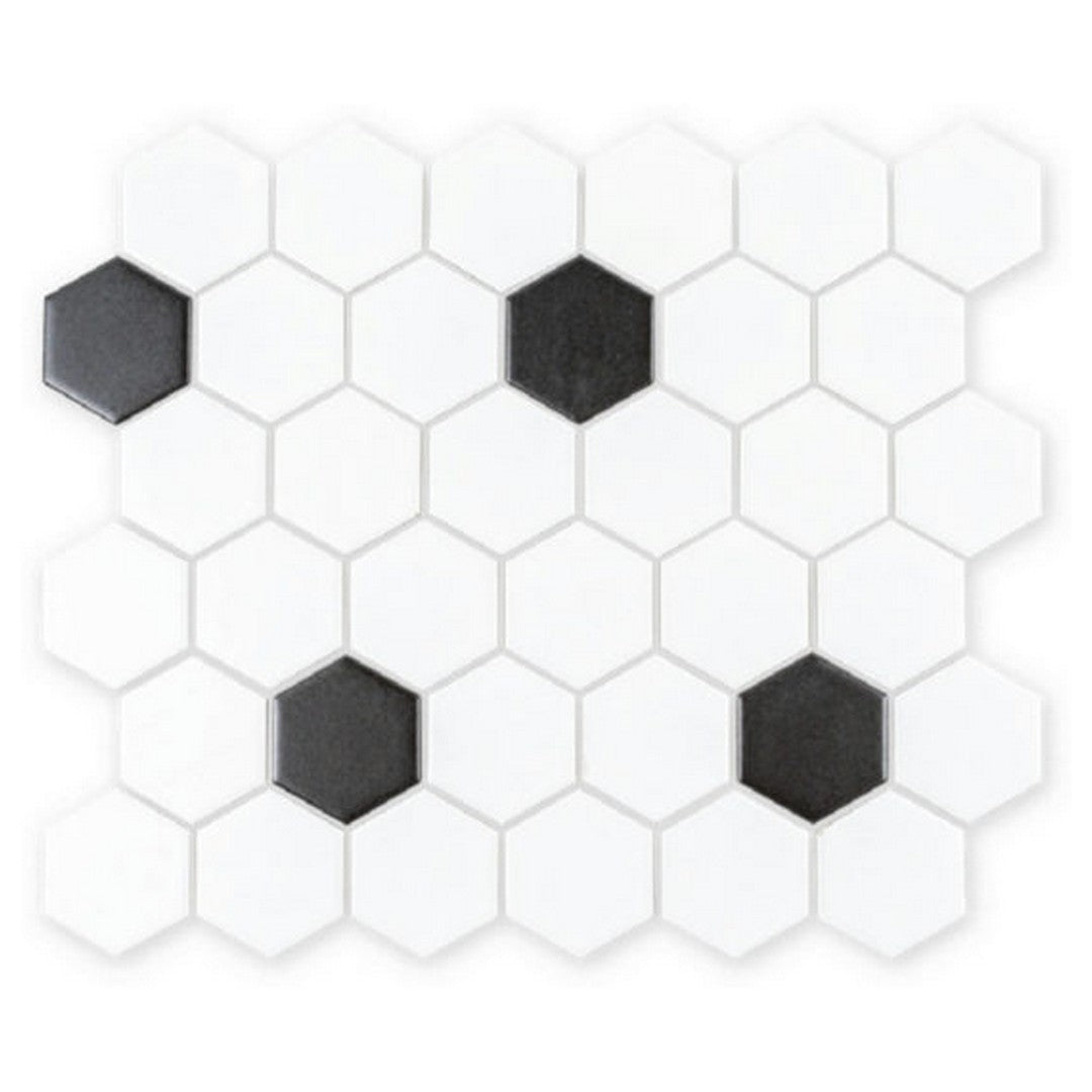 Qualis Ceramica Hamptons 11" x 12" Porcelain Anemone Mosaic