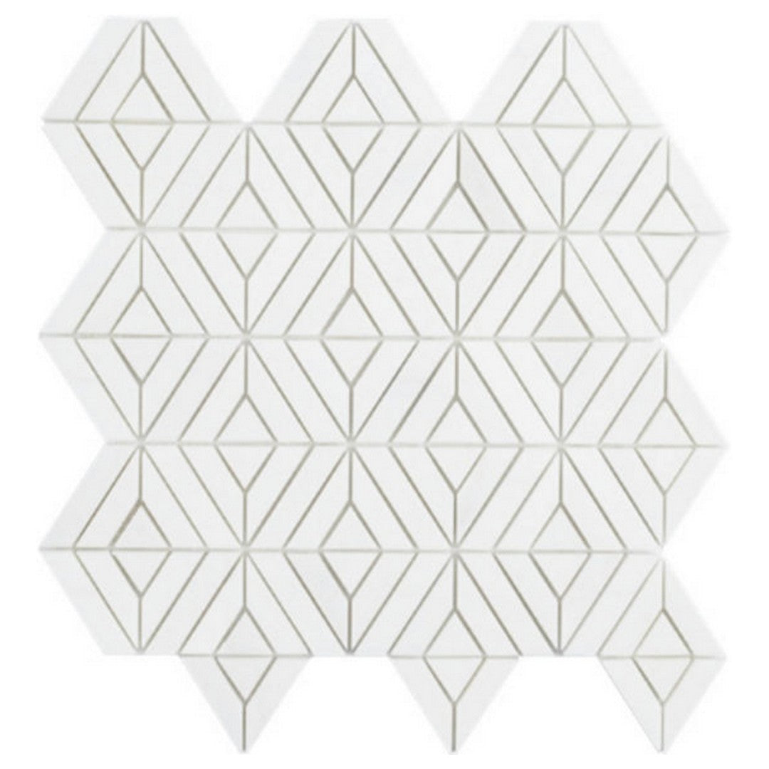 Qualis Ceramica Hamptons 12" x 12" Natural Stone Fountain Mosaic