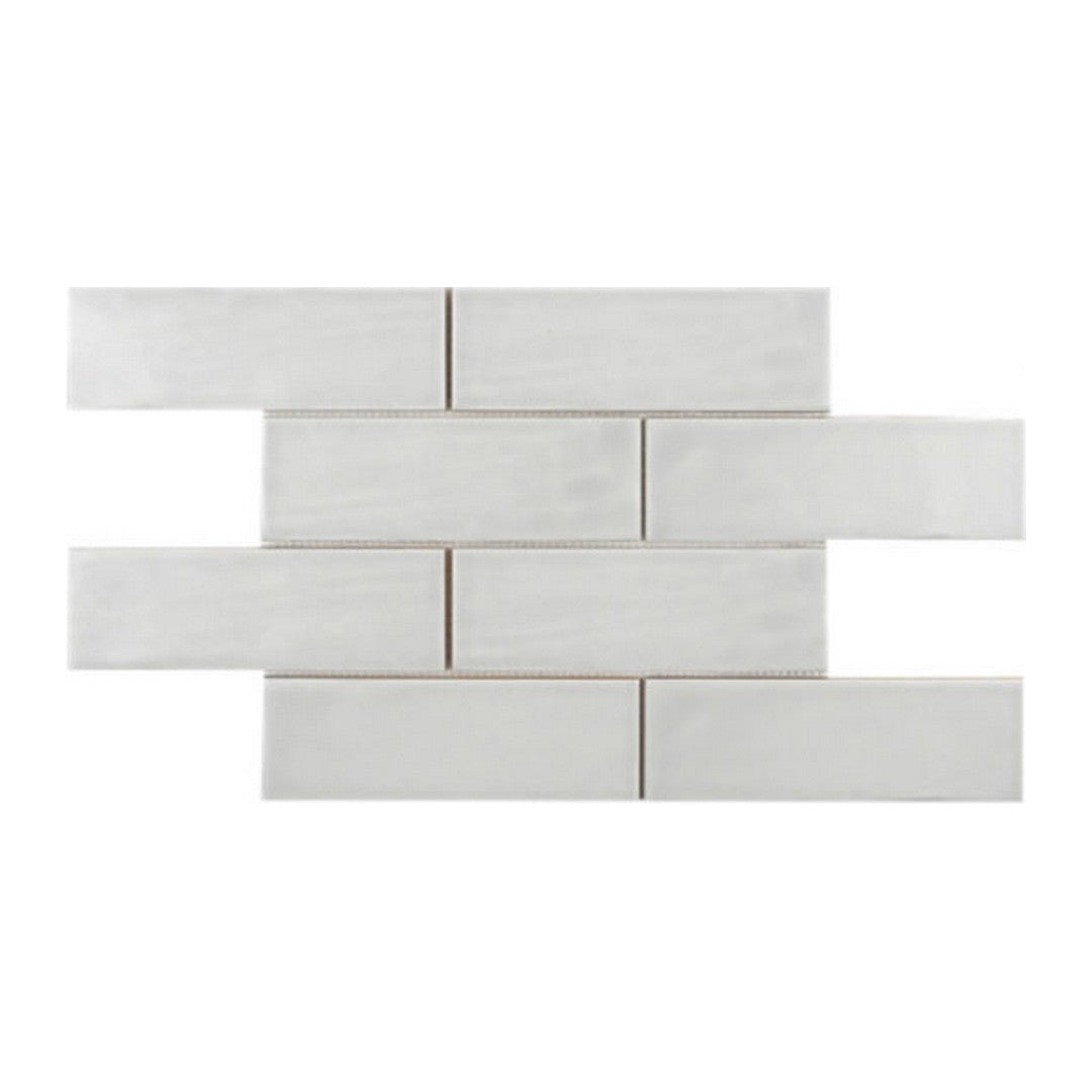 Qualis Ceramica Hamptons 11" x 16" Matte Ceramic Brickwork Mosaic