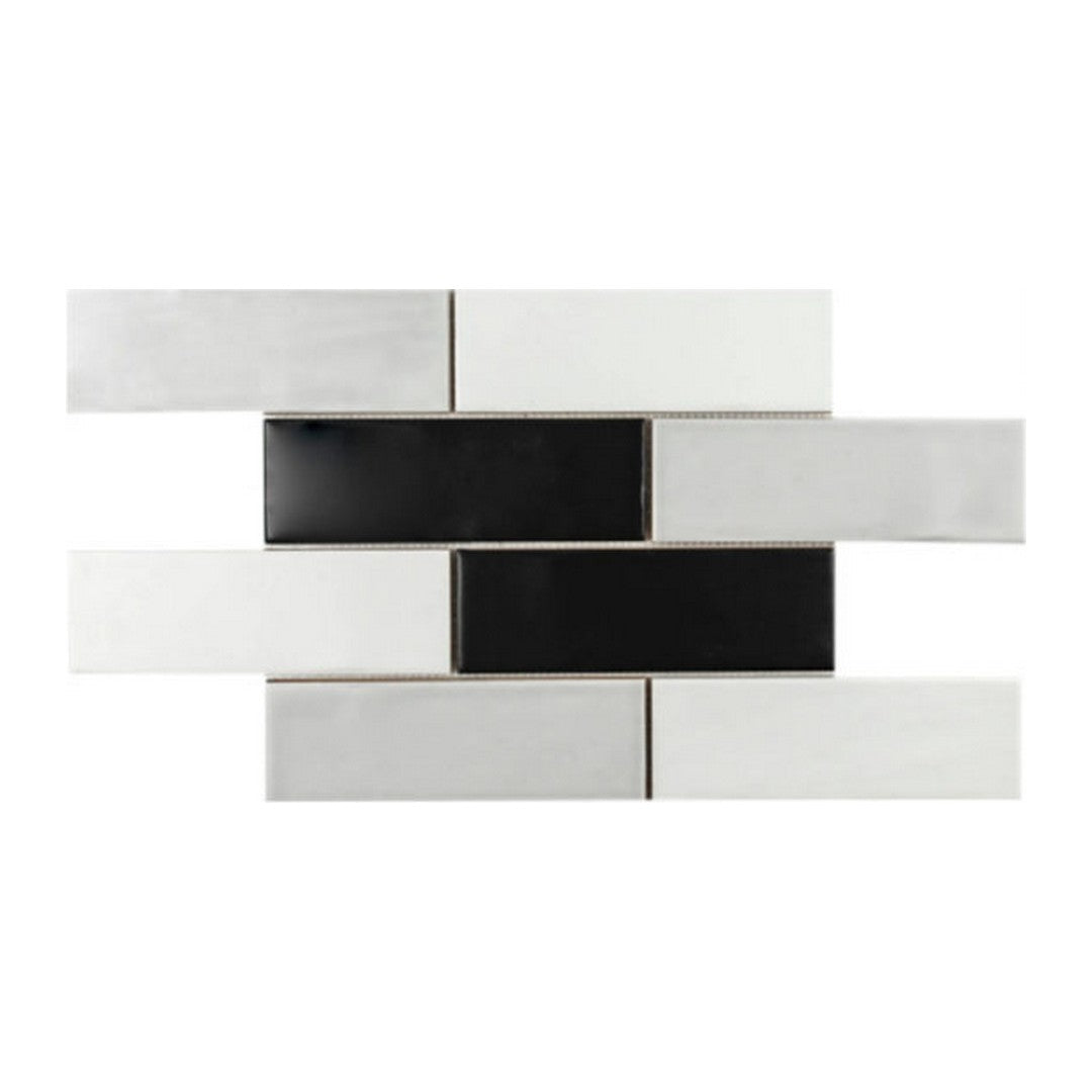 Qualis Ceramica Hamptons 11" x 16" Ceramic Brickwork Mosaic