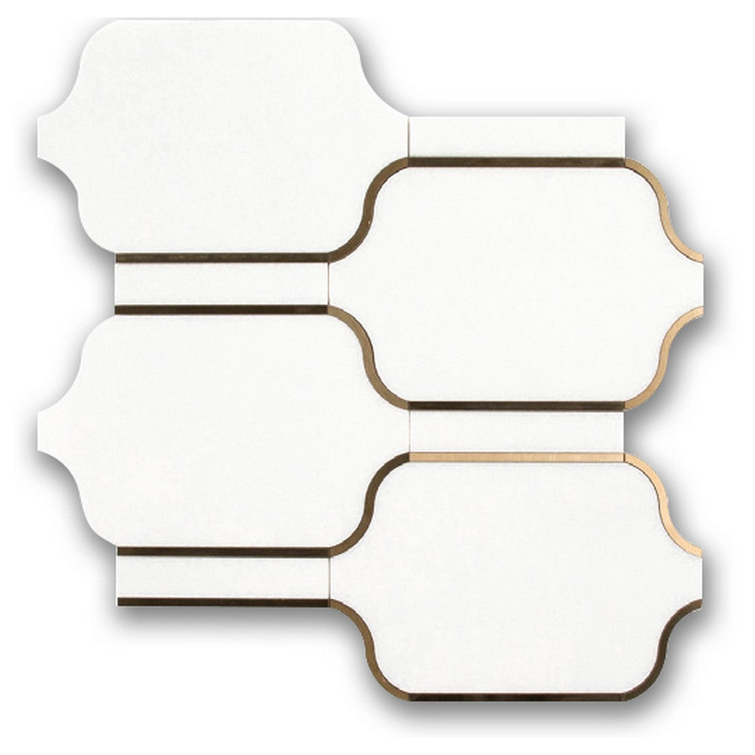 Qualis Ceramica Hamptons 12" x 12" Natural Stone Gilded Spring Mosaic