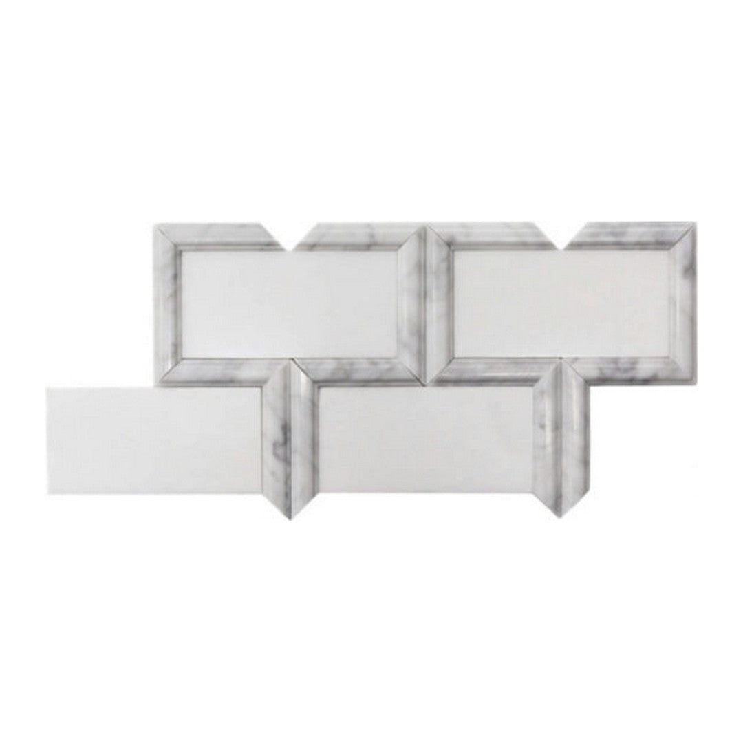 Qualis Ceramica Hamptons 7" x 15" Natural Stone Vale Mosaic