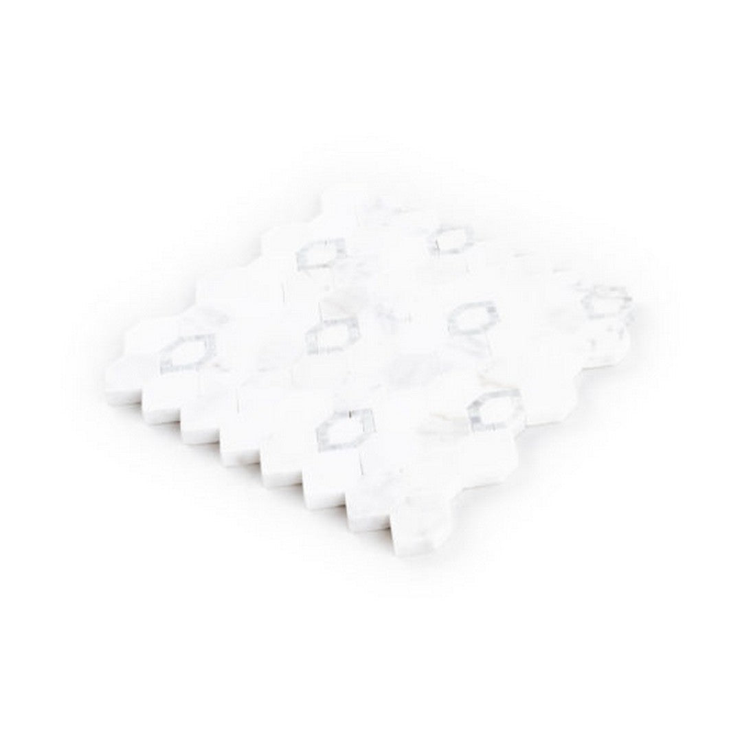 Qualis-Ceramica-Hamptons-8-x-8-Marble-Daffodil-Mosaic--Daffodil-Grey