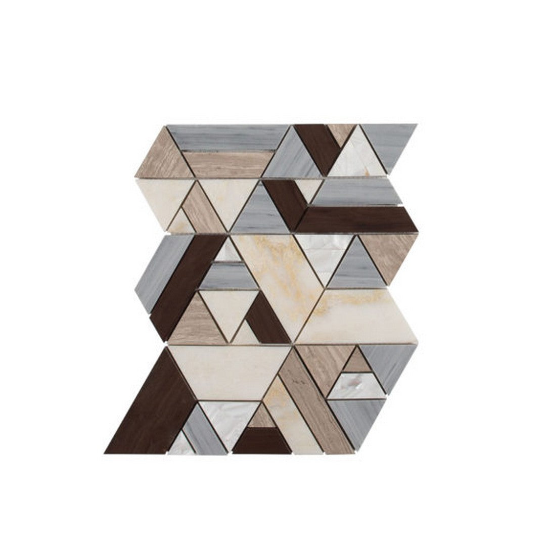 Qualis Ceramica Hamptons 9" x 12" Glossyy Marble Meadow Mosaic