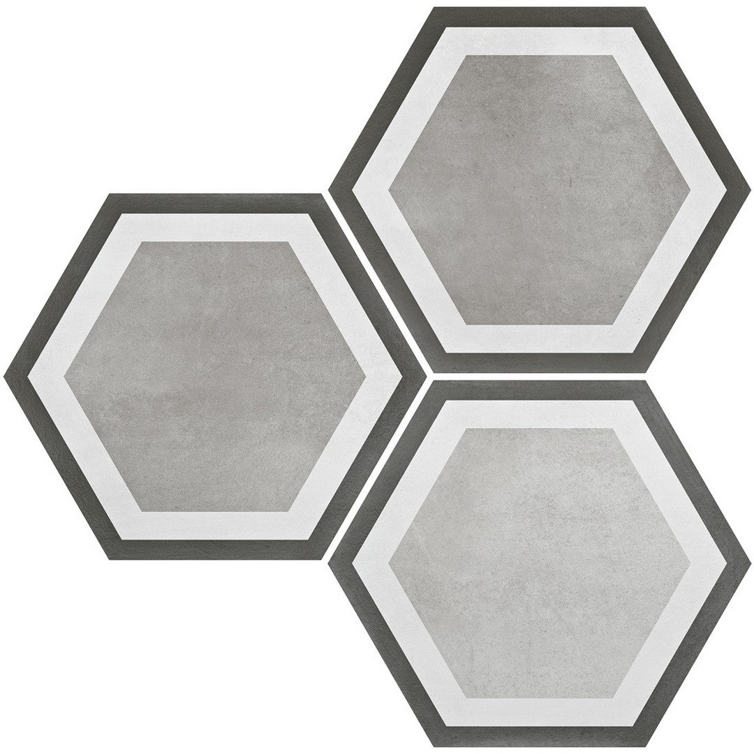 Rickert Durstone 9.06" x 10.63" Matte Porcelain Hex Tile