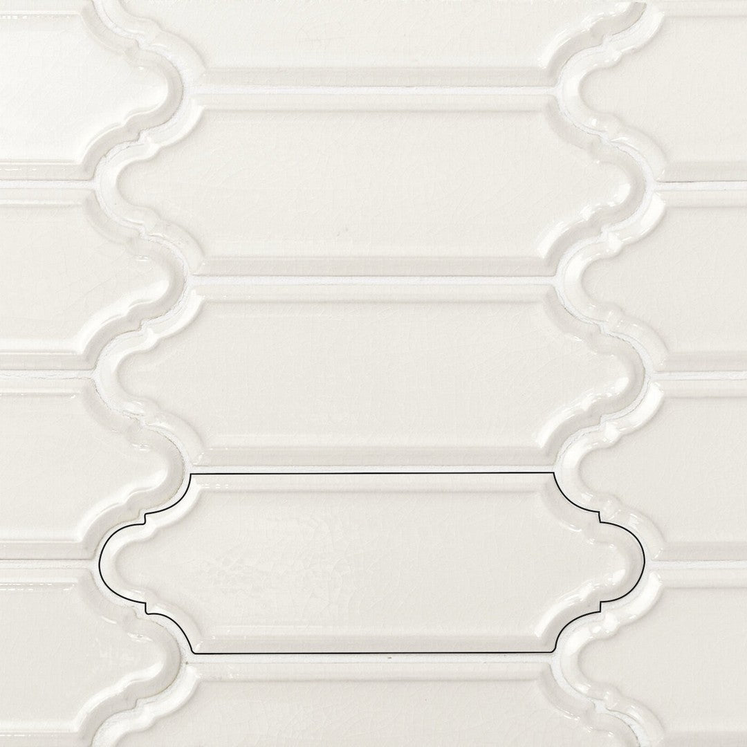 Rickert Ape Hamptons Mecox 11.02" x 11.02" Glossy Ceramic 2x6" Mosaic