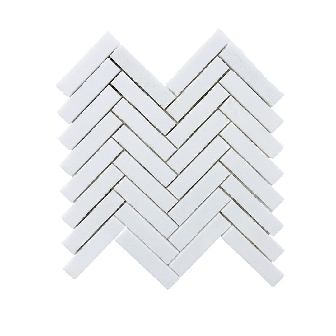 Rickert Herringbone 12" x 12" Polished Marble 1x4" Mosaic