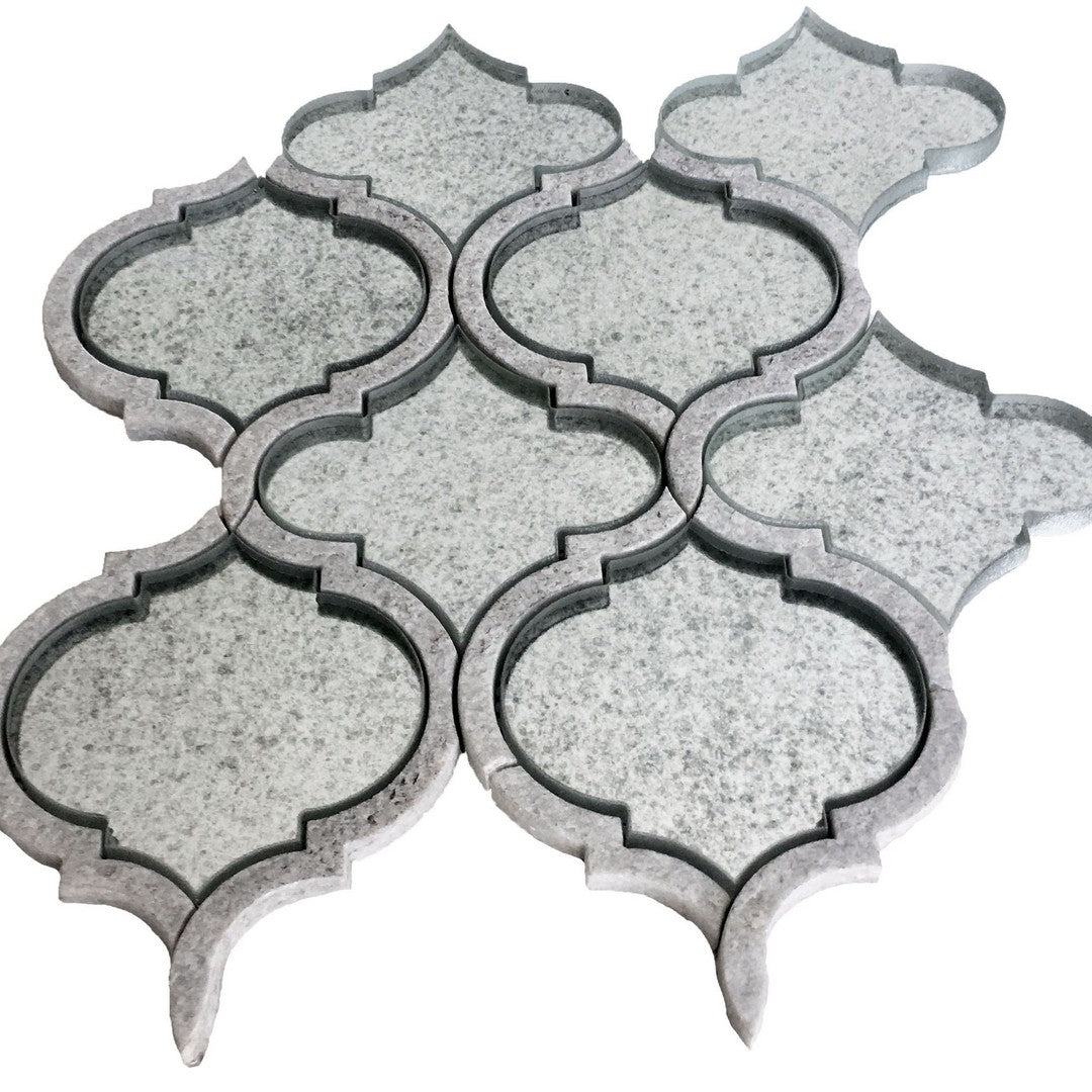 Rickert WJ Lantern 10" x 12.3" Polished Glass & Marble Mosaic