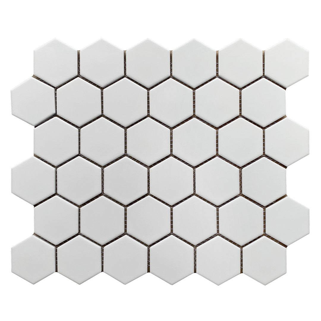 Rickert 11.10" x 12.80" Matte Porcelain 2" Hexagon Mosaic