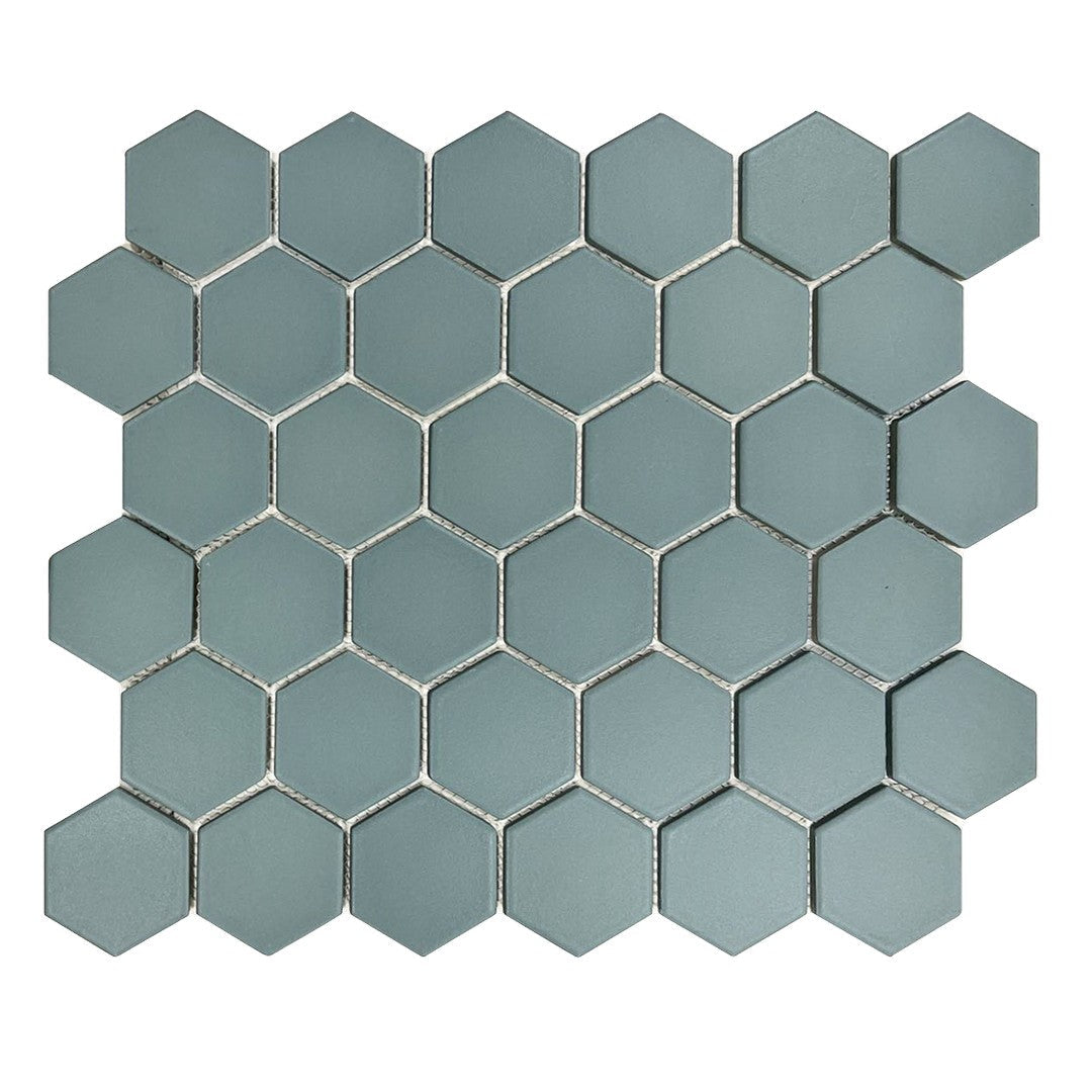 Rickert 11.10" x 12.80" Matte Porcelain 2" Hexagon Mosaic