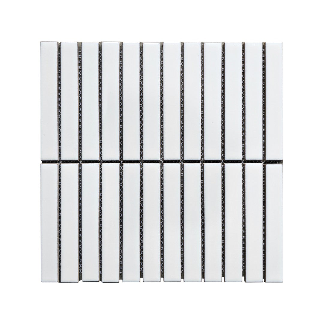 Rickert Stack Reactive 11.65" x 11.81" Glossy Porcelain 1x6" Mosaic