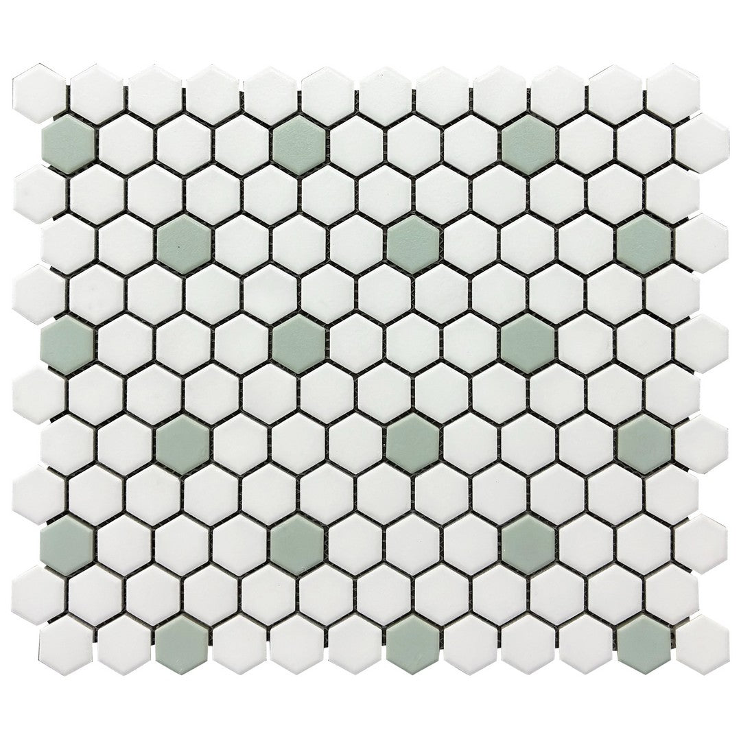 Rickert 10.2" x 11.8" Matte Porcelain 1" Hexagon Mosaic