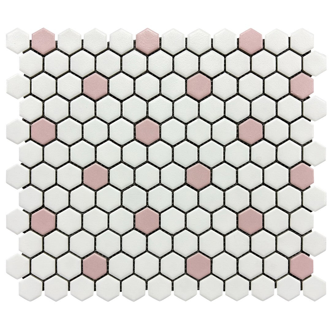 Rickert 10.2" x 11.8" Matte Porcelain 1" Hexagon Mosaic