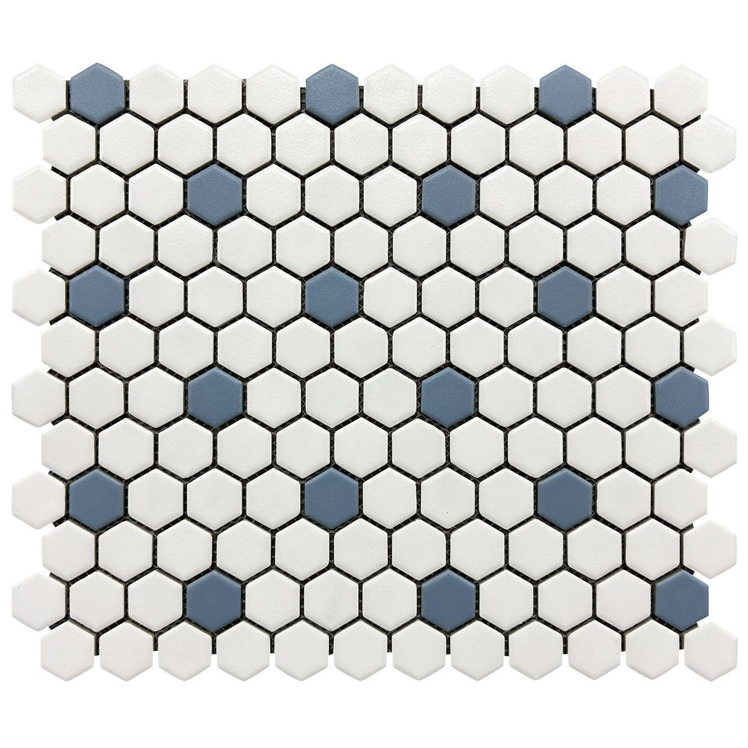 Rickert 10.2" x 11.8" Matte Porcelain 1" Hexagon Mosaic
