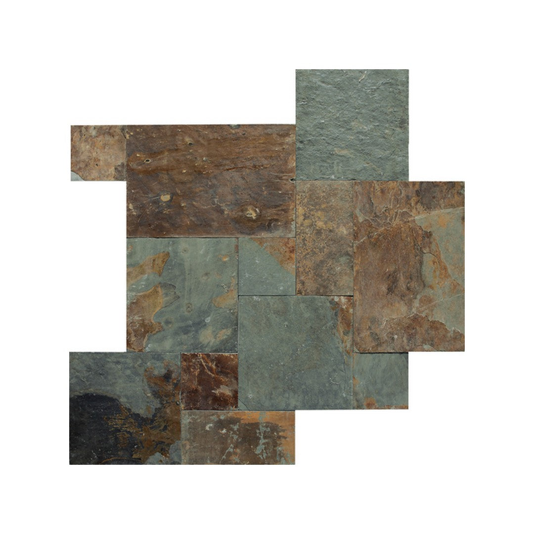 Daltile Slate 16" x RL Natural Cleft Stone Versaille Pattern