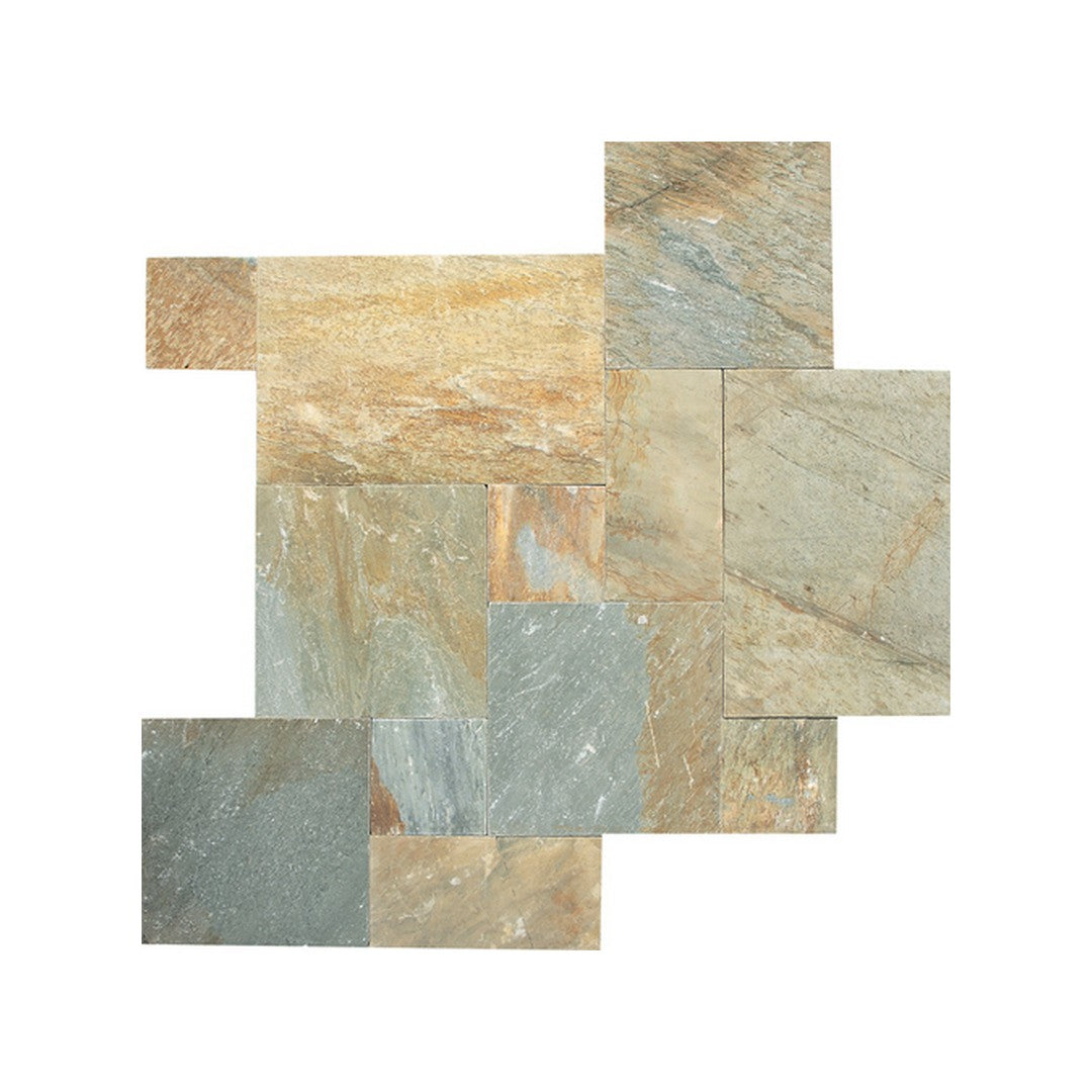 Daltile Slate 16" x RL Natural Cleft Stone Versaille Pattern