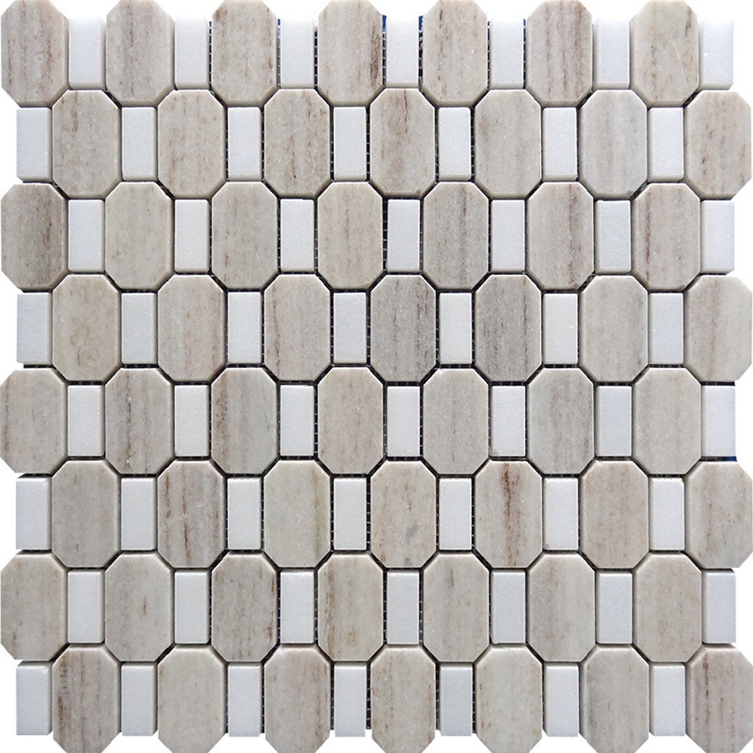 MiR Sahara 12.2" x 13.2" Natural Stone Mosaic Polished