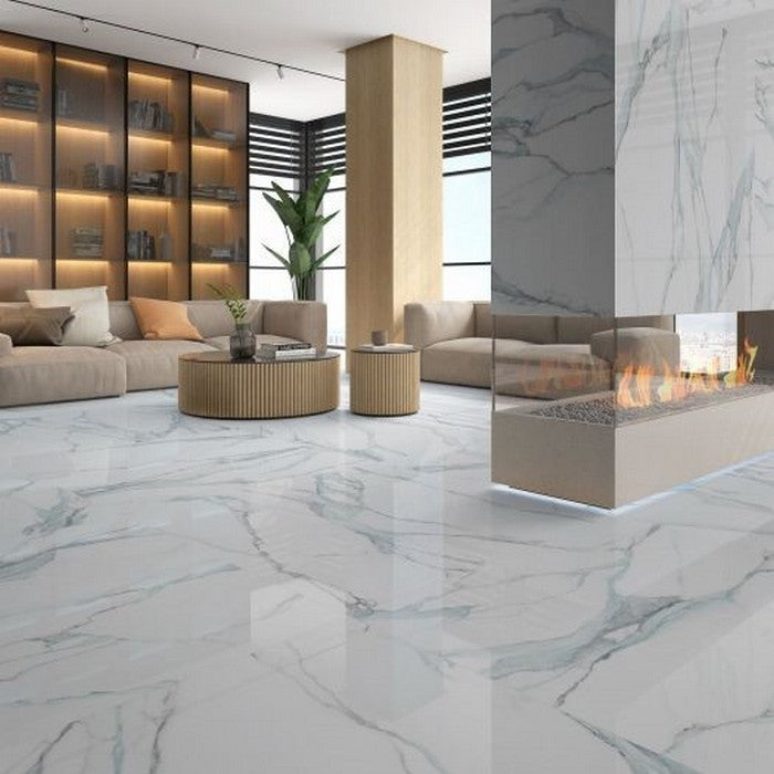 Crossville-Stylus-24-x-48-Rectified-Polished-Porcelain-Tile-Calacatta-Fantasy-Acqua