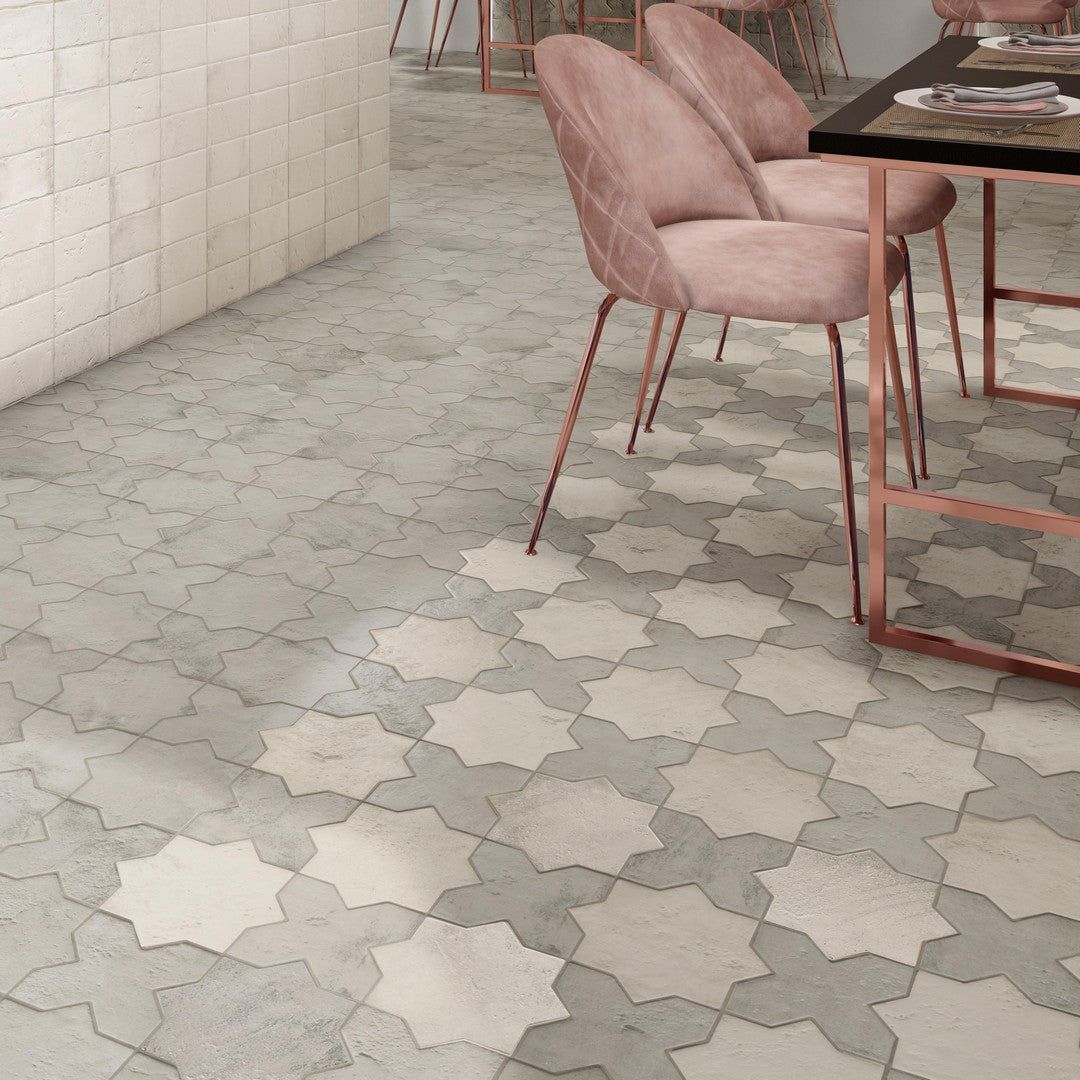 Crossville-Valencia-6-x-6-Matte-Ceramic-Star-Tile-Dove