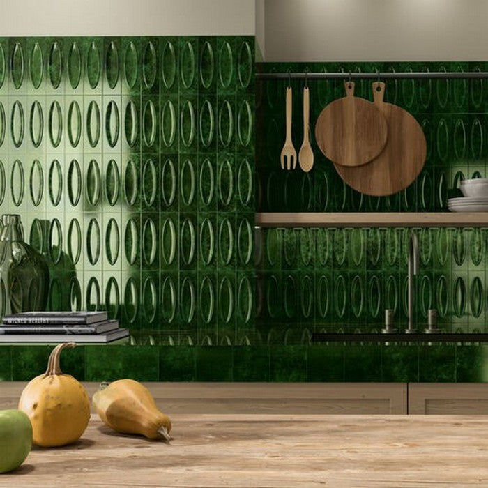 Crossville-Vintage-2.56-x-7.87-Oval-Texture-Glossy-Ceramic-Wall-Tile-Green