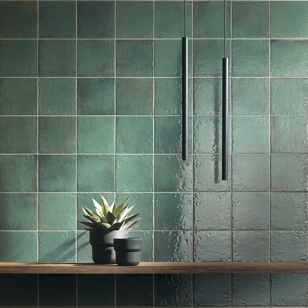 Settecento-Oxida-6-x-6-Glossy-Porcelain-Wall-Tile-Green
