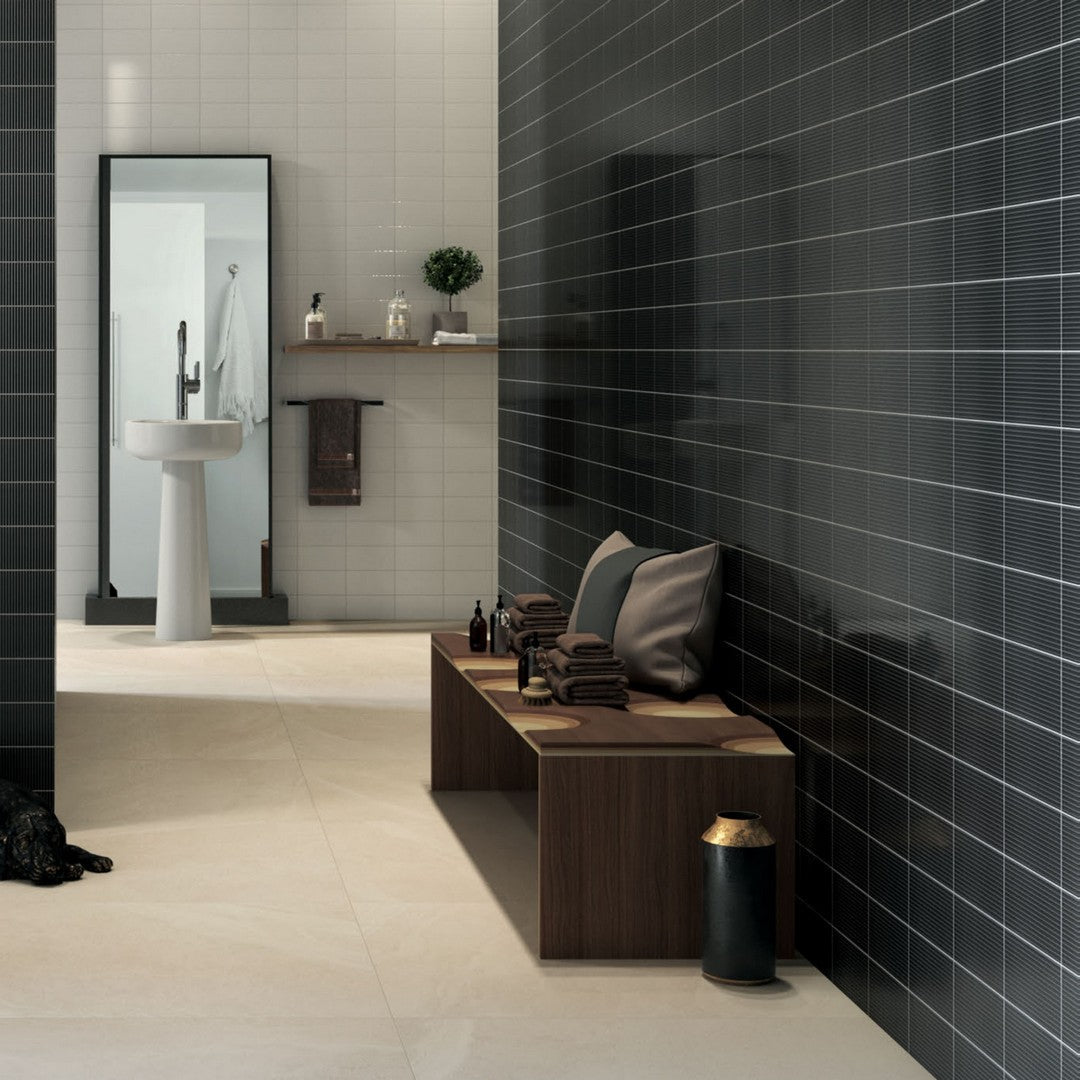 Settecento-Sketches-4-x-8-Glossy-Horizontal-Ceramic-Wall-Tile-Charcoal