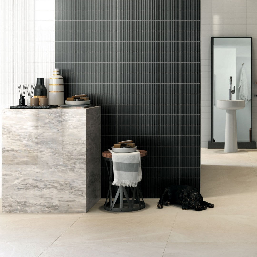 Settecento-Sketches-4-x-8-Glossy-Vertical-Ceramic-Wall-Tile-Charcoal