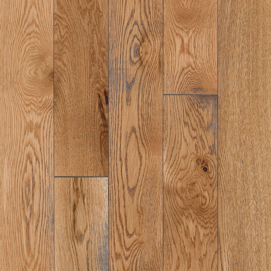 Hartco TimberBrushed 5" Solid Oak Hardwood Plank Wire Brushed