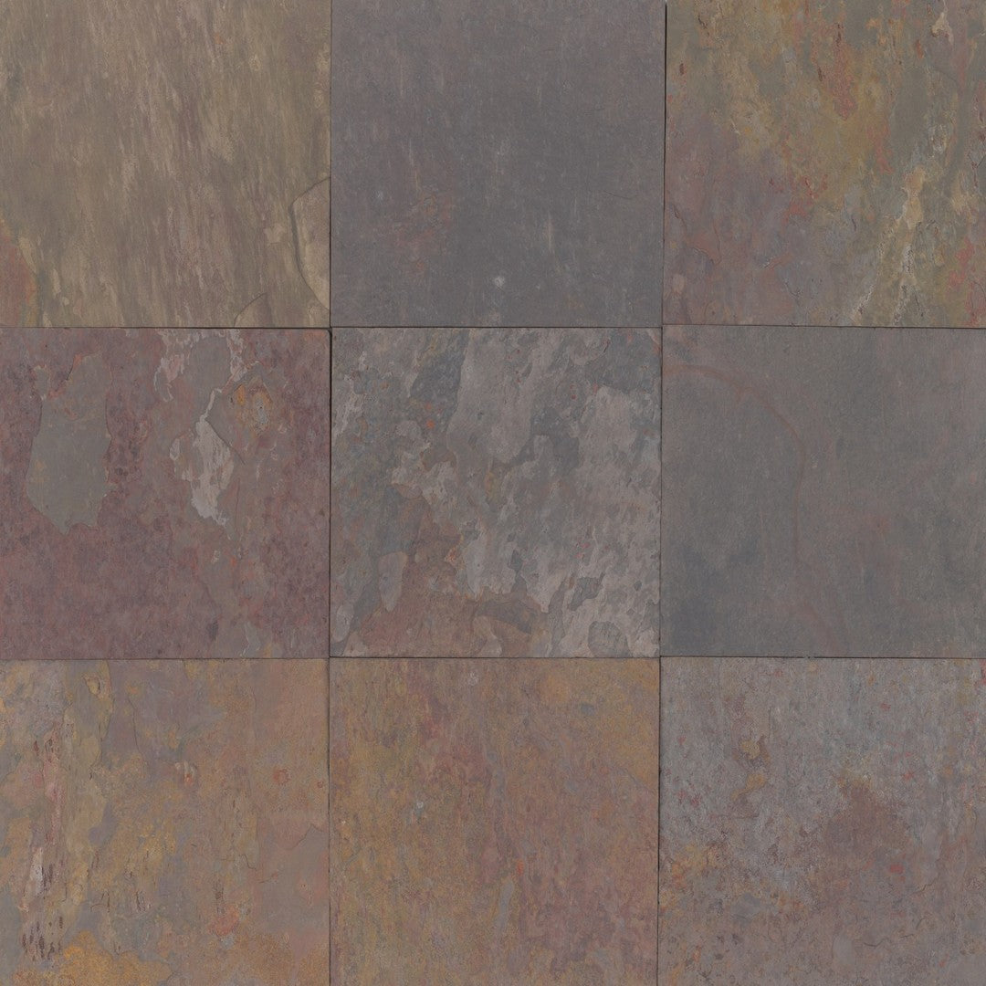 Bedrosians Slate Rajah Multicolor 12" x 12" Floor Tile