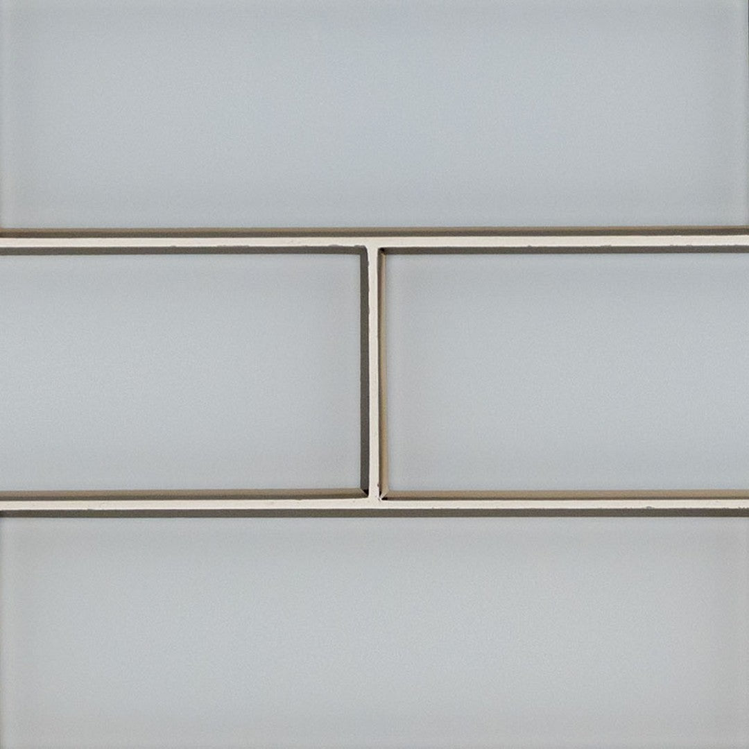 MS International Ice Bevel 4" x 12" Glossy Glass Tile