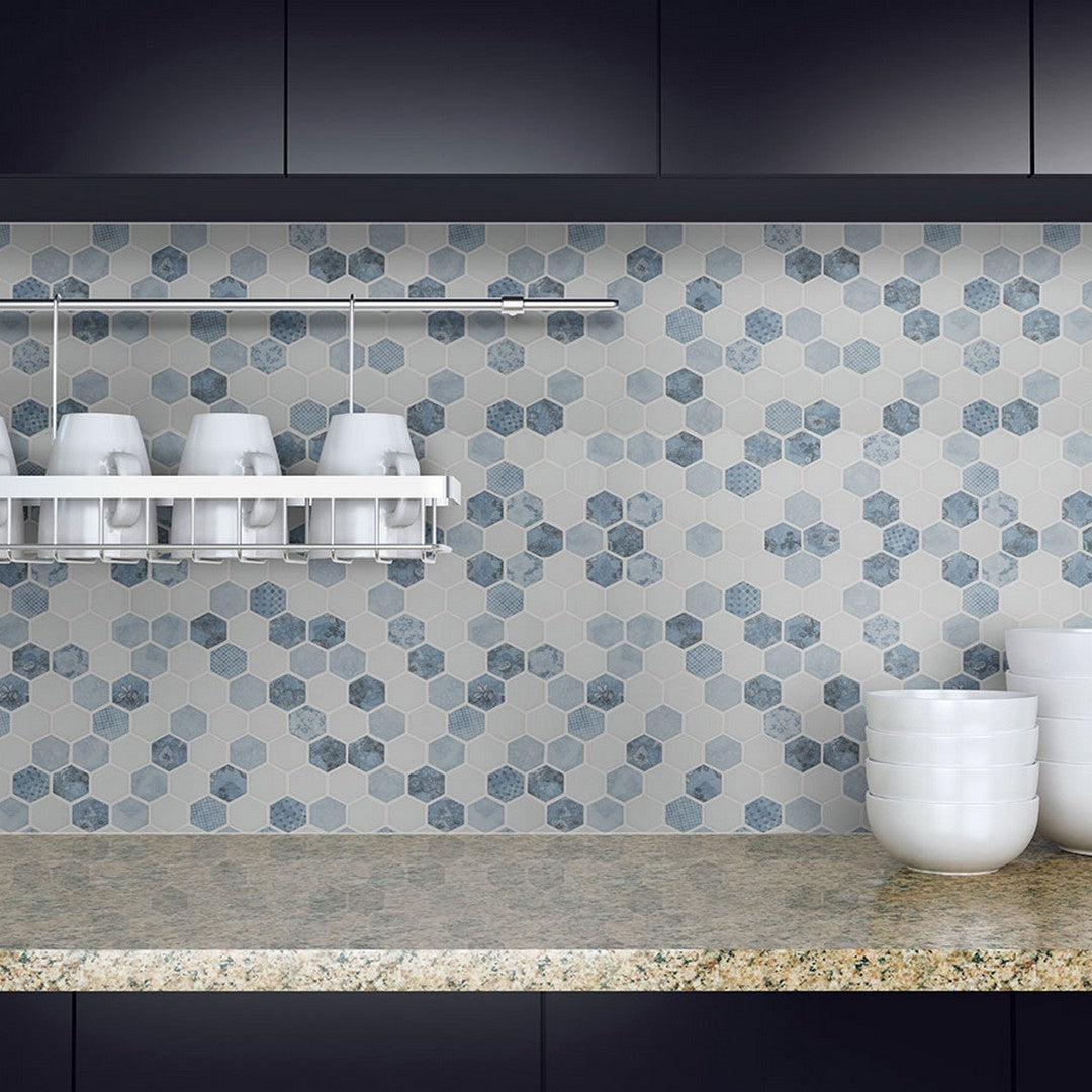 MS-International-Vista-Azul-11.9-x-11.9-Matte-Glass-Hexagon-2-Mosaic-Vista-Azul-Blue