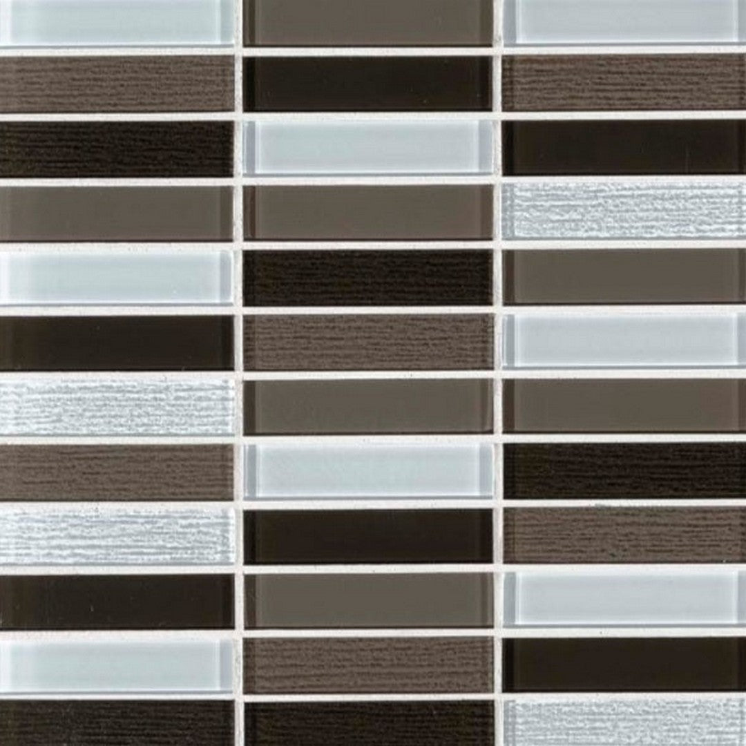 MS International Retro Stax 11.73" x 11.73" Mixed Finish Glass Stacked Mosaic