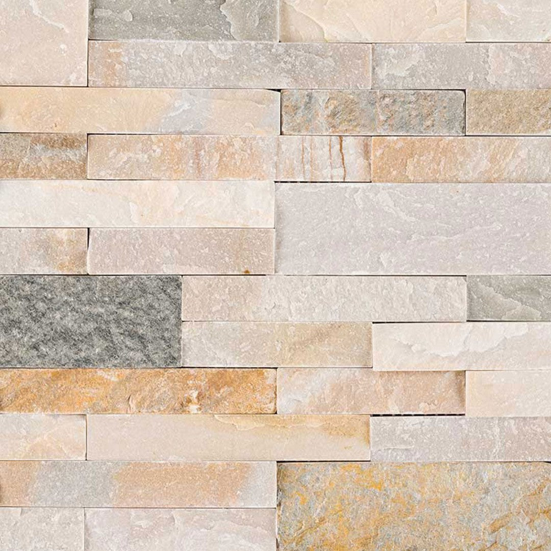 MS International Stacked Stone 6" x 22" Natural Stone Mosaic