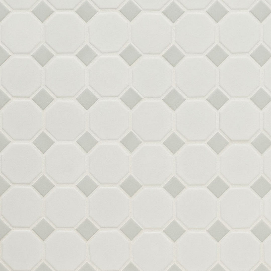 MS International Domino Retro 12" x 12" Matte Porcelain Octagon Mosaic