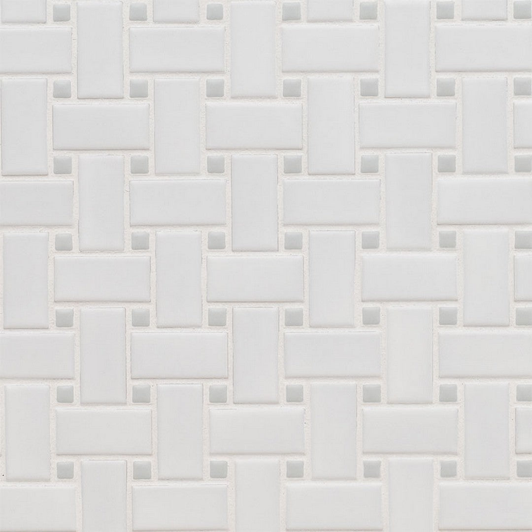 MS International Domino 12" x 12" Matte Porcelain Basket weave Tile