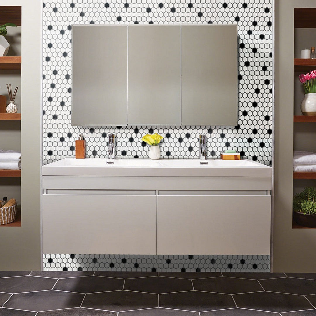 MS-International-Domino-12-x-13-Matte-Porcelain-Hexagon-1-Mosaic-Black-&-White-Cool