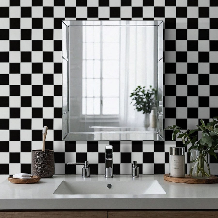MS-International-Domino-8-x-16-Matte-4-Checkered-Porcelain-Mosaic-White-&-Black