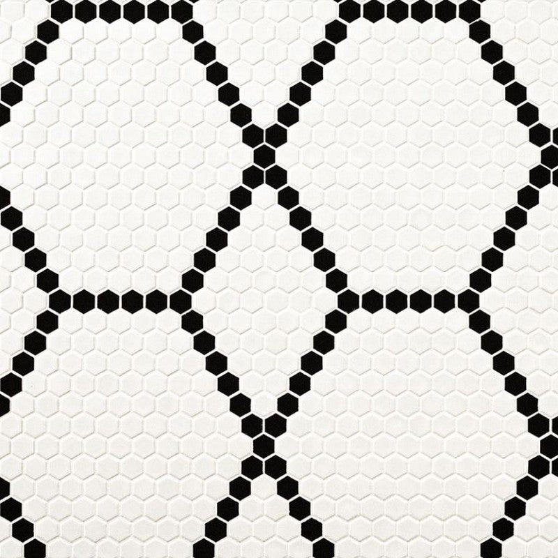 MS International Domino 11.81" x 11.81" Porcelain 1" Hex Mosaic