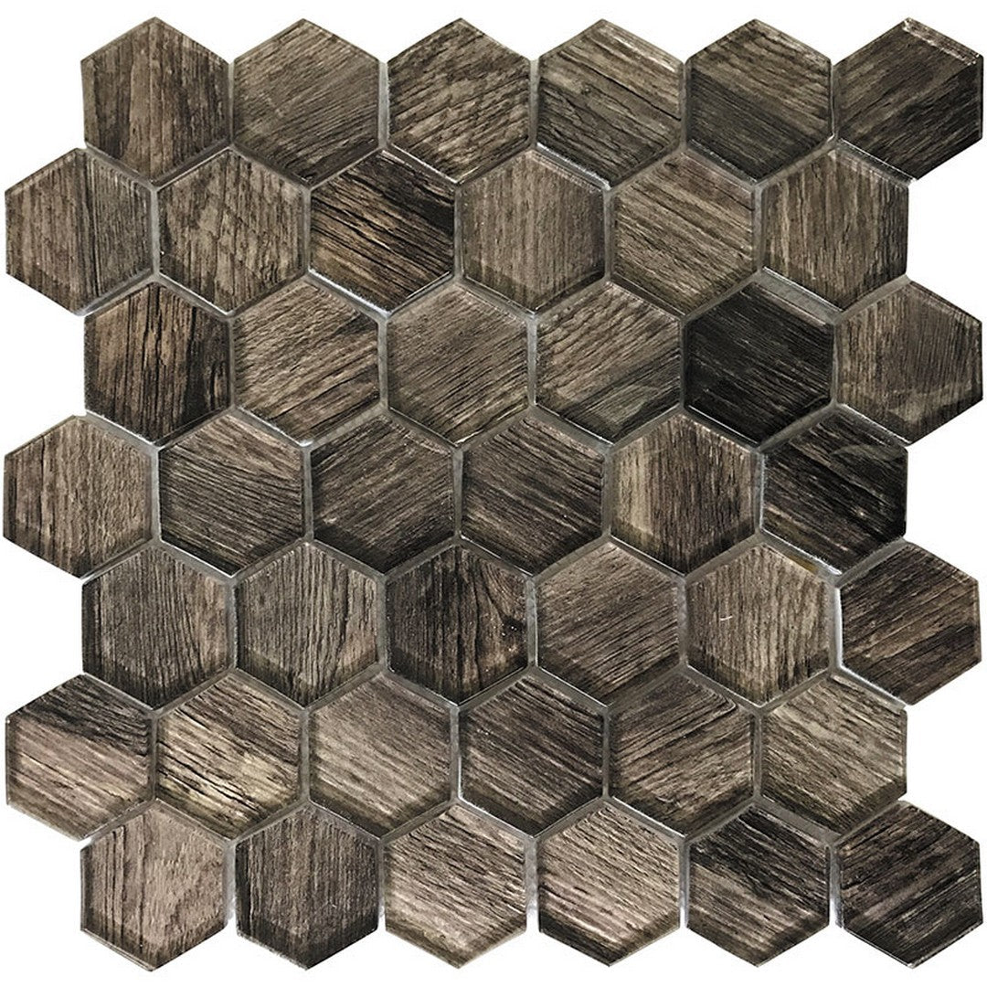 MiR Sierra 11.8" x 11.8" Glossy Glass 1.9" Hexagon Mosaic