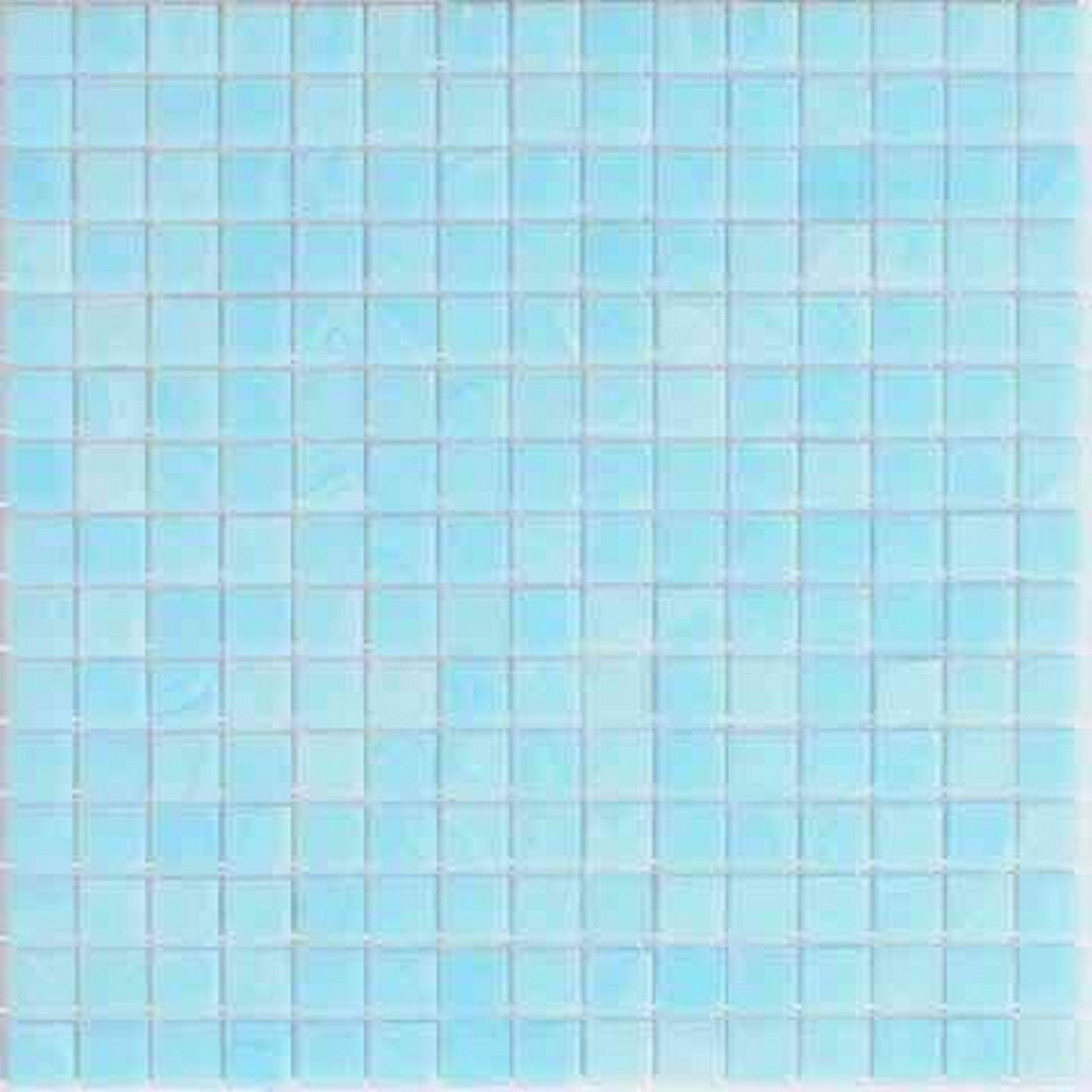 MiR Alma Solid Color 0.8" Stella Blue 12" x 12" Glass Mosaic